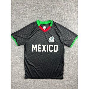 Mexico National Football Team Jersey Men's Medium Black Green Logo